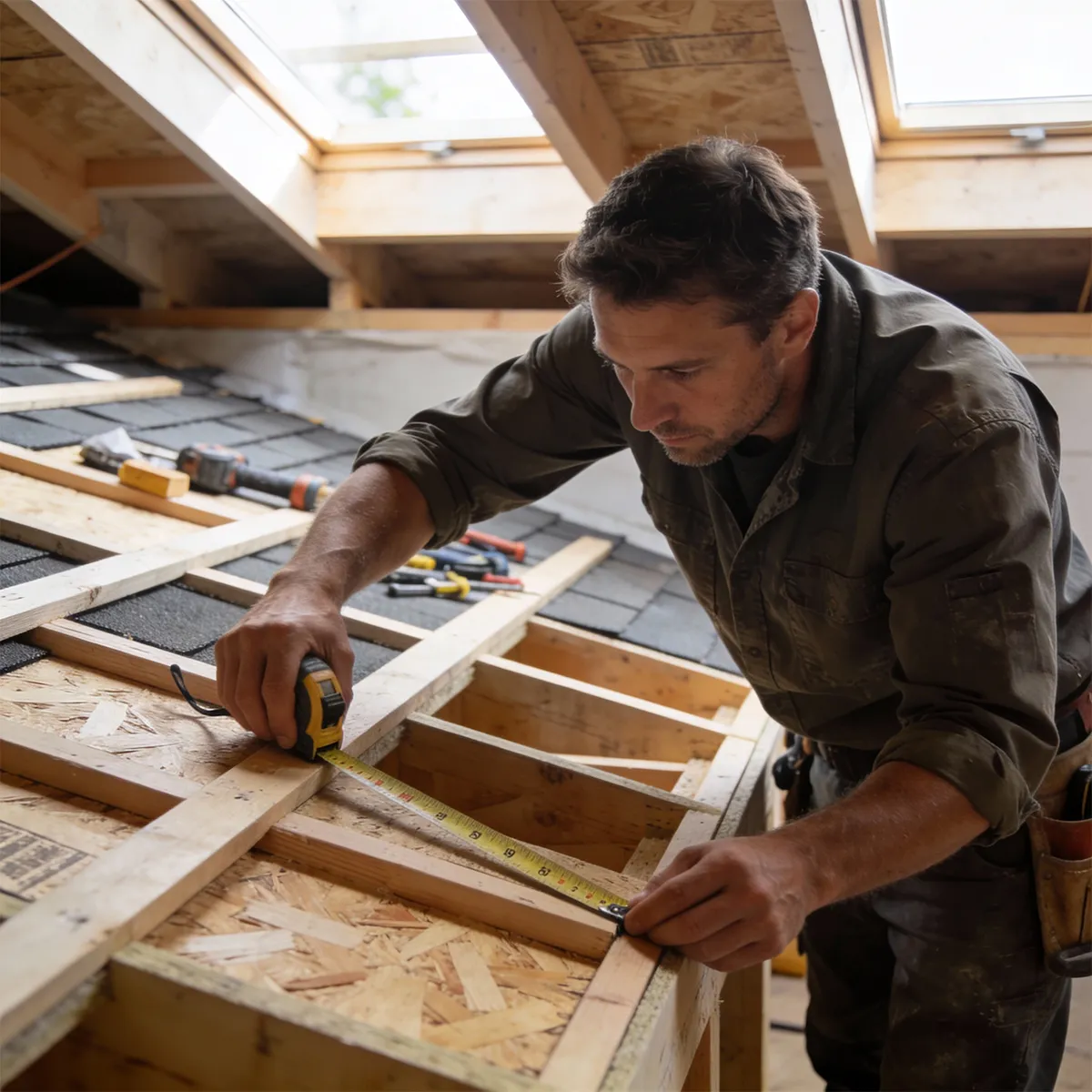 Roofing worker