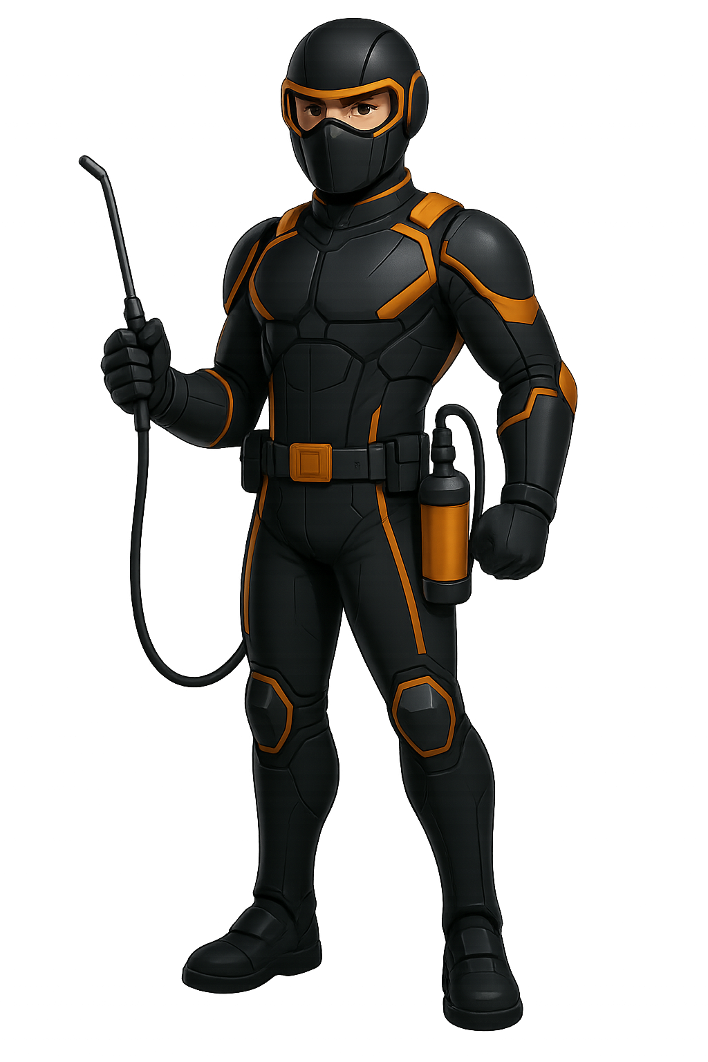 Technician with sprayer